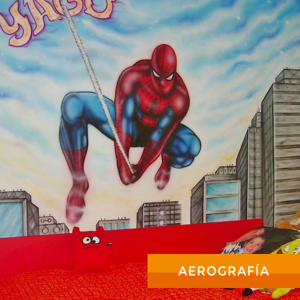 Aerografía en un dormitorio infantil